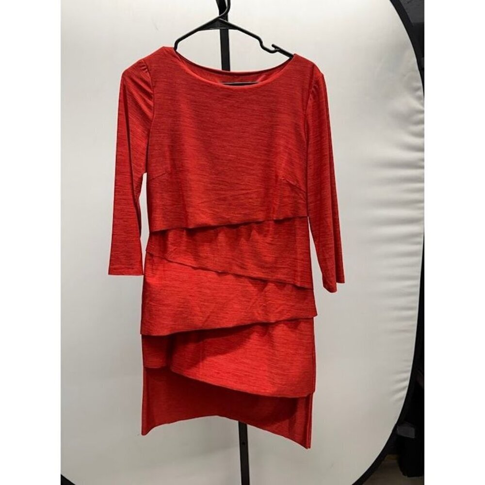 Tahari Arthur S. Levine Red Ruffle Dress